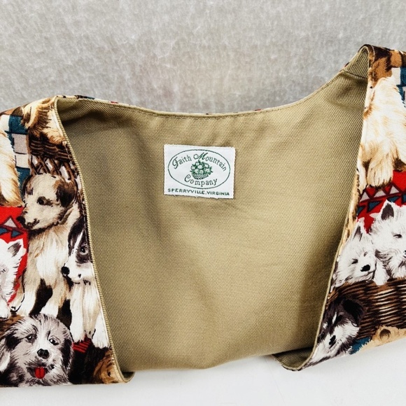 Vintage Faith Mountain Company Dog Collage Vest Unisex Dog Lover Retro - Picture 4 of 5